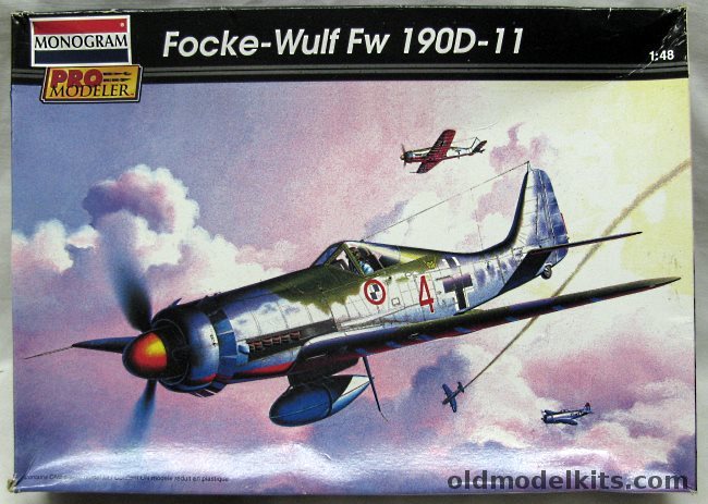 Monogram 1/48 Focke-Wulf FW-190 D-11 - Pro Modeler Issue - Platzschutzstaffel JV44 Munchen-Riem 1945 or Bad Worishofen 1945, 85-5969 plastic model kit